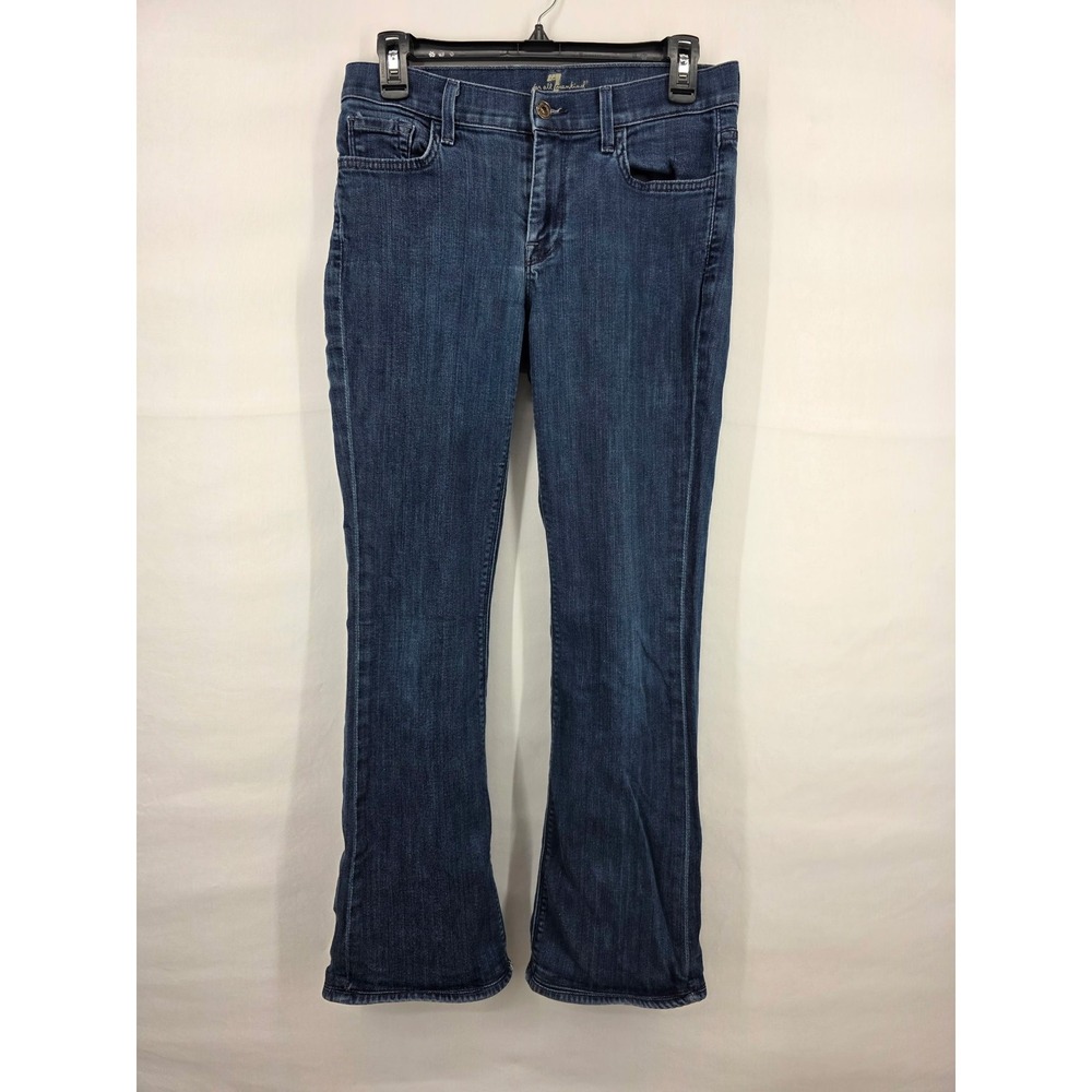 7 For All Mankind Womens Bootcut Jeans Dark Wash Stretch Size 29 Made in USA